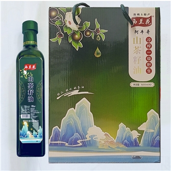 西兰花冷榨一级野生山茶籽油500ml*2瓶